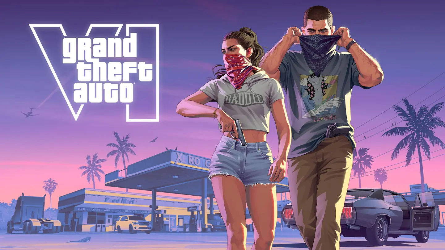 Jason وLucia في artwork رسمي من GTA VI