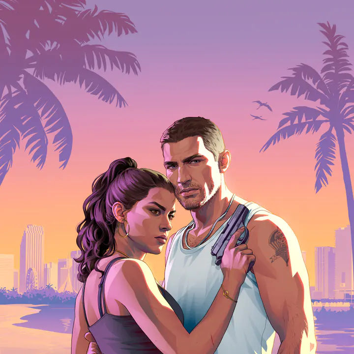 Jason and Lucia Beach tablet — صورة رسمية من Grand Theft Auto VI