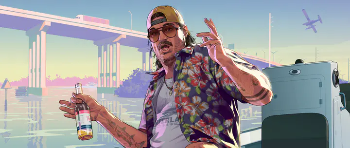 Cal Hampton ultrawide — صورة رسمية من Grand Theft Auto VI