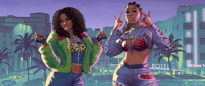 Real Dimez ultrawide — صورة رسمية من Grand Theft Auto VI