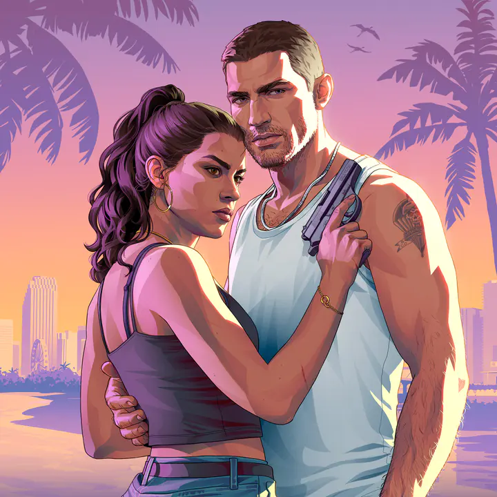 Jason and Lucia Beach square — صورة رسمية من Grand Theft Auto VI