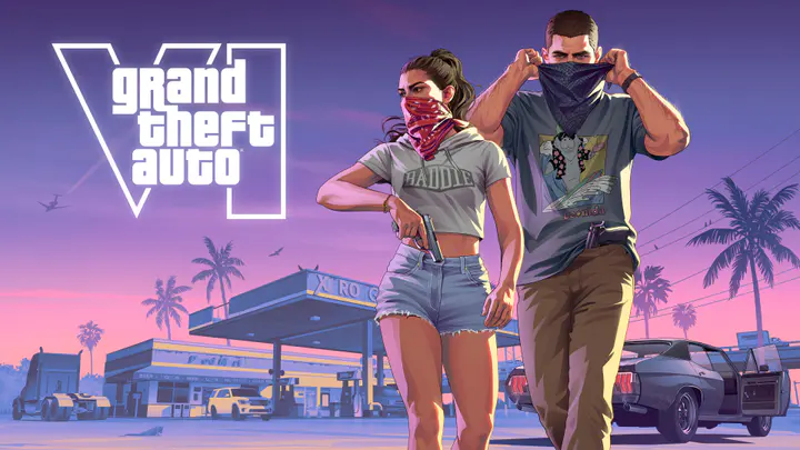 Jason and Lucia Robbery With Logo — صورة رسمية من Grand Theft Auto VI