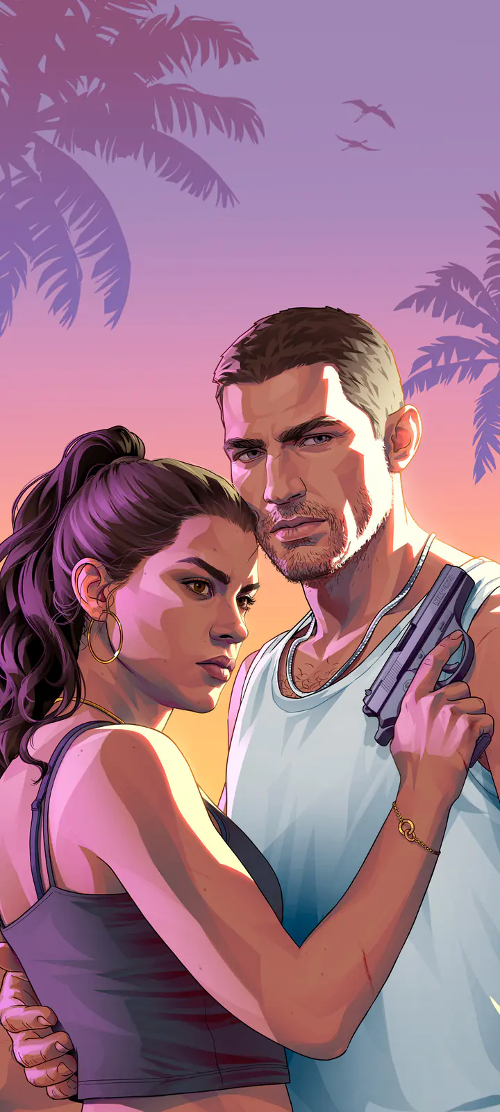 Jason and Lucia Beach phone — صورة رسمية من Grand Theft Auto VI