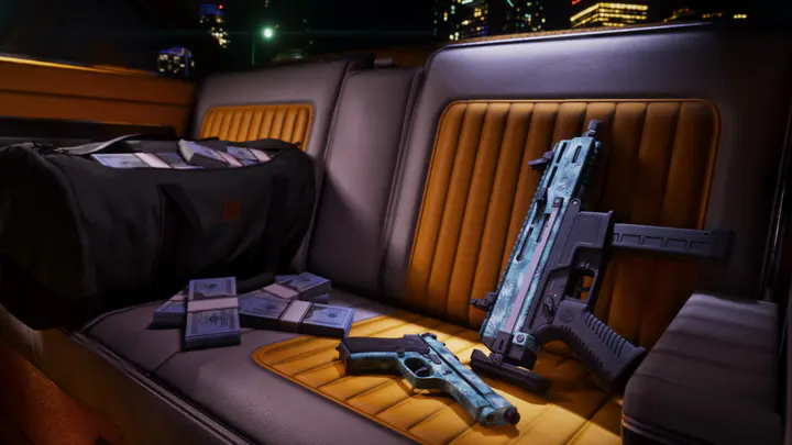 VINTAGE VICE CITY WEAPON PATTERN 01 — صورة رسمية من Grand Theft Auto VI