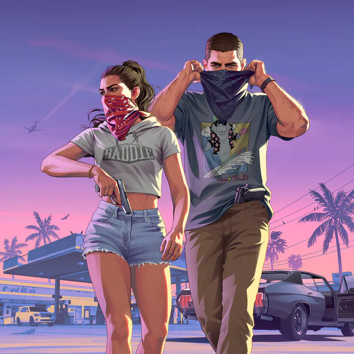 Jason and Lucia Robbery square — صورة رسمية من Grand Theft Auto VI