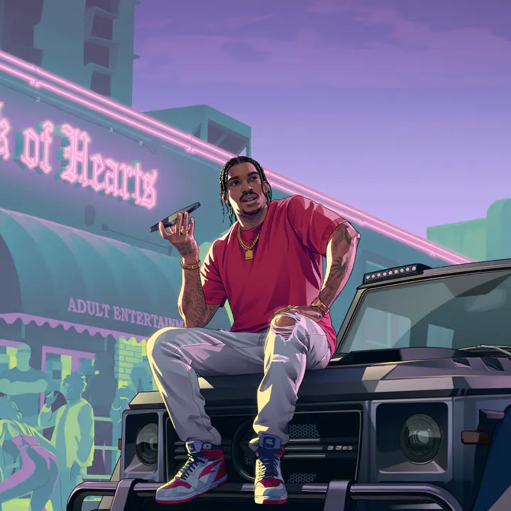 DreQuan Priest tablet — صورة رسمية من Grand Theft Auto VI