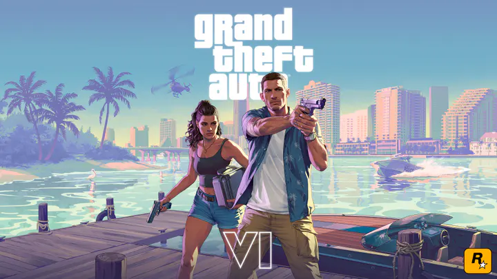 Jason and Lucia 02 With Logos — صورة رسمية من Grand Theft Auto VI